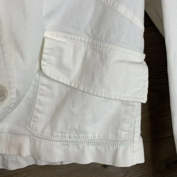 Emilio Pucci Firenze Jacket Womans Size 10 White Denim Stretch Made in Italy - Picture 10 of 15